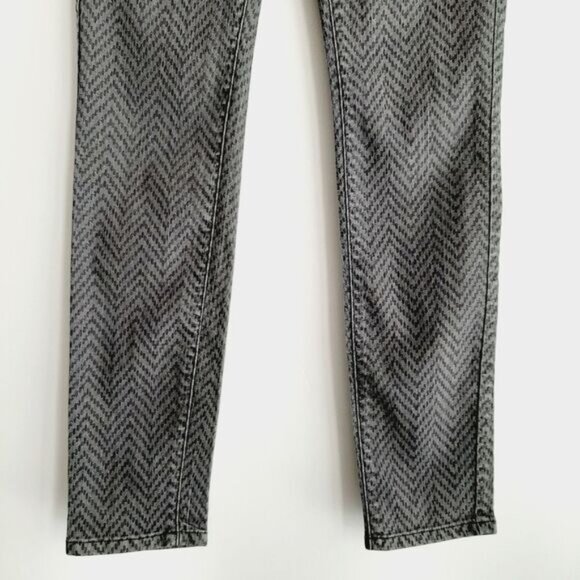 PRANA Kara Slim Fit Zig-Zag Abstract Pattern Jeans Pants Gray Sz 2 - Picture 5 of 15
